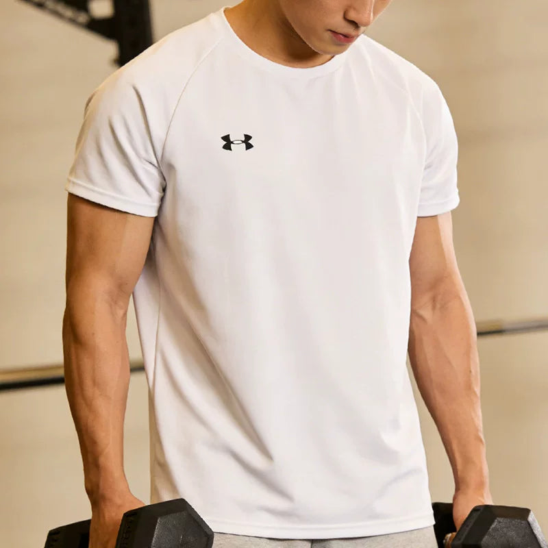 Lucky Leaf丨Under Armor tez quruyan köynək kişi məşq qısaqol fitnes qaçış idman kostyumu