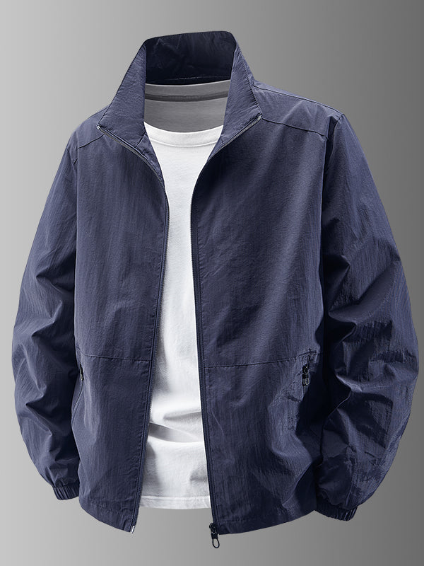 Xarici ticarət ixrac sifarişləri! 2025 Yeni Böyük Ölçülü Kişi Payız/Qış İdman Boş Yaxalıqlı Küləkkeçirməz Gödəkçə