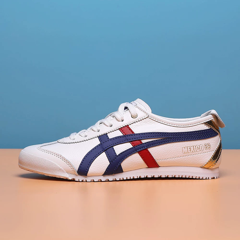 Klassik Kuijia Mexi 66 Tiger Zolaqlı Yapon Stilində Kişilər və Qadınlar üçün Sürüşkən Dəri Ayaqqabılar, Agande Təlim Ayaqqabıları