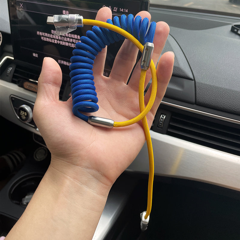 Tətbiq edilə bilən CarPlay Avtomobilə quraşdırılmış USB kabel Volkswagen BMW Audi Mercedes-Benz Yay Çıxarılan Avtomobil Doldurma Kabel