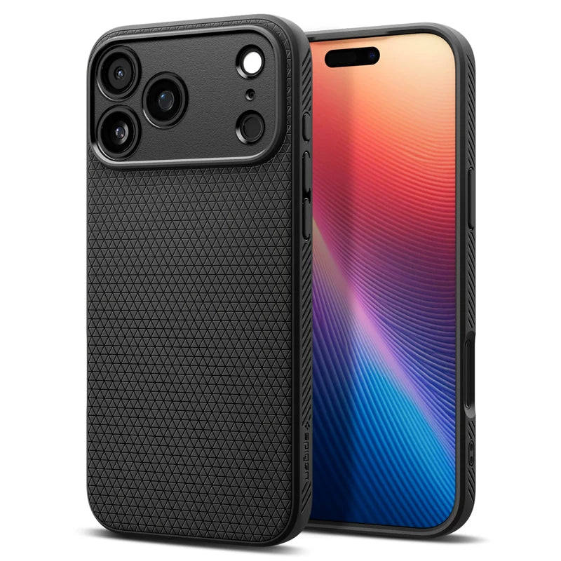 Spigen Apple 17ProMax mobil telefon qutusu, yeni iphone17 qoruyucu örtüyü, TPU yıxılmağa qarşı yumşaq qabıq, Air yüksək səviyyəli kişi hava yastığı qutusu, yüngül və yapışmayan barmaq izi düyməsi hər şey daxil üçün uyğundur