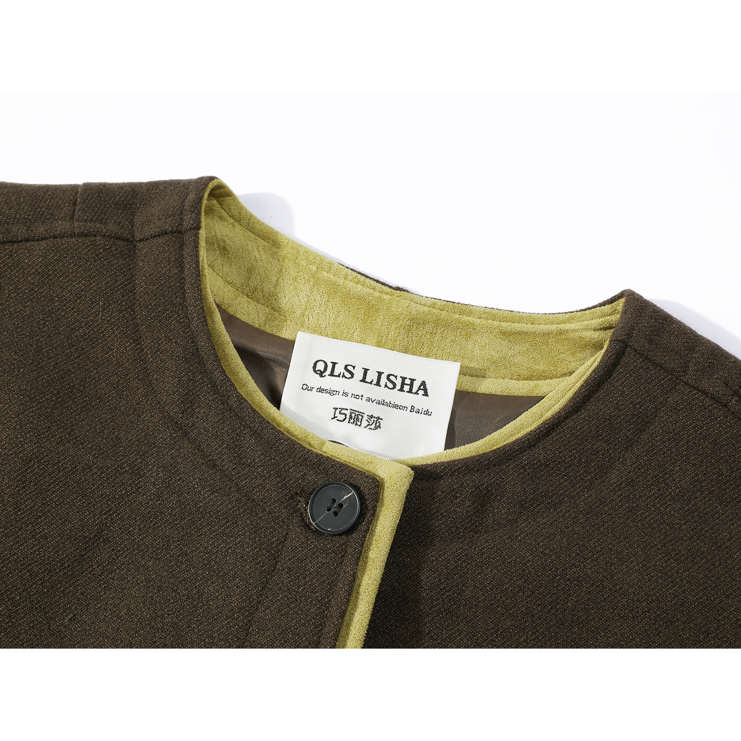 Chorissa Qadın Yun Paltosu, Yaz/Payız/Qış 2026 Yeni Stil, Çoxfunksiyalı Dizayn, Rəng Bloku Retro Qısa Yun Palto