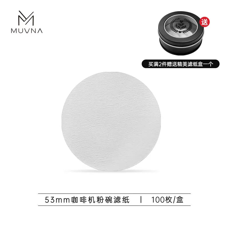 MUVNA İtalyan qəhvə maşınının tutacağı filtr kağızı 51/53/58 mm xüsusi yuvarlaq toz qabı filtr kağızı