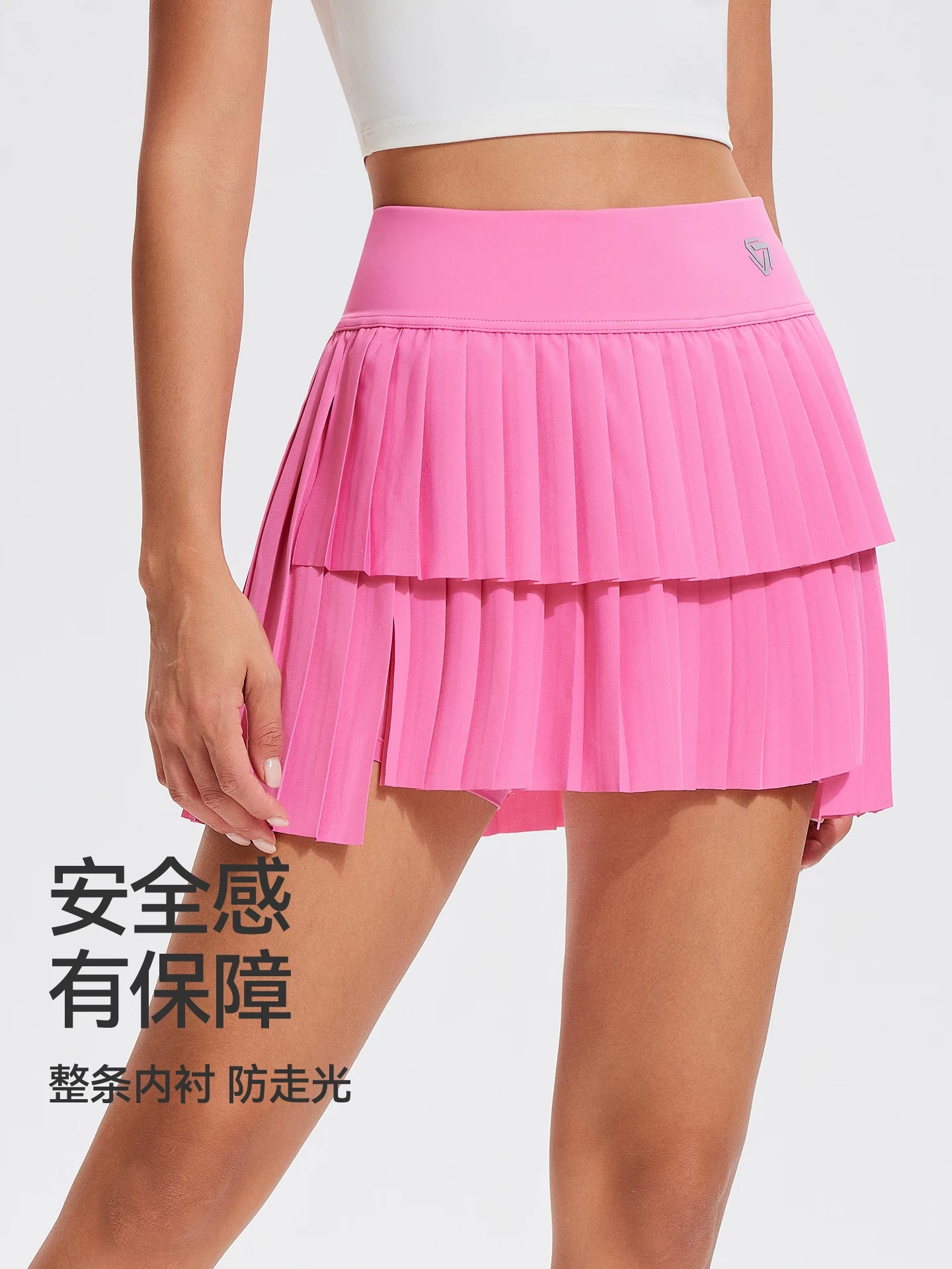 Qadınlar üçün yay açıq qaçış üçün Corif idman qısa yubka Ekspozisiyaya qarşı yüksək belli moda büzməli tennis yubka