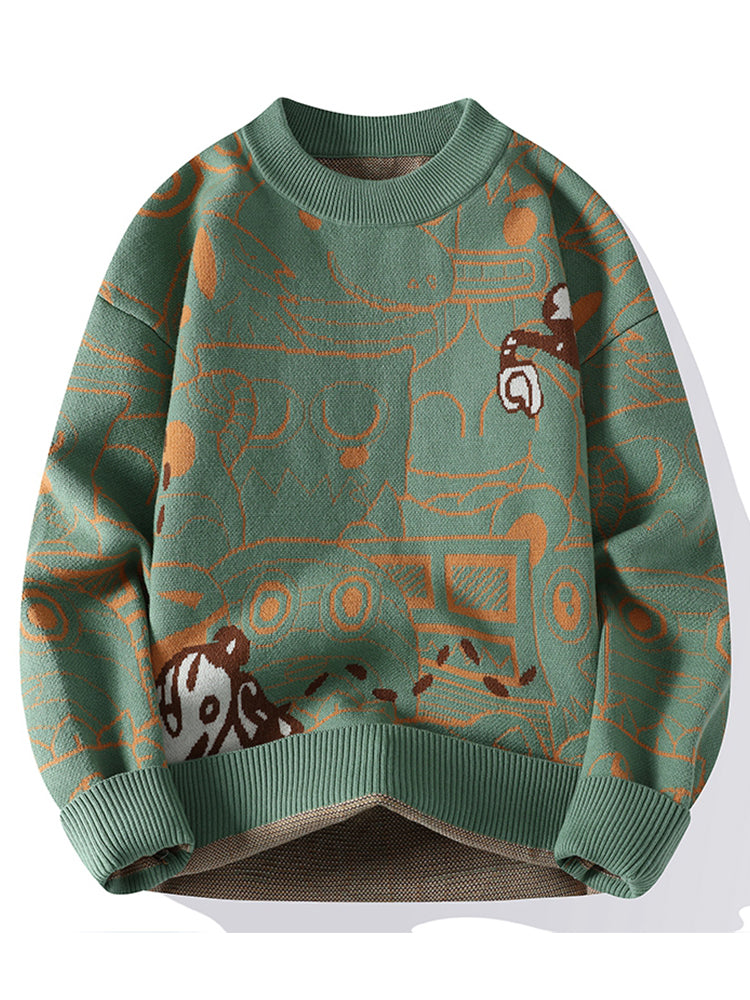 Woodpecker Kişi İdman Uzunqol Futbolkası, Payız və Qış Dəbli Üst Geyimləri, Yüksək Səviyyəli Payız Boş Yaxalı Amerika Üslublu Sviter