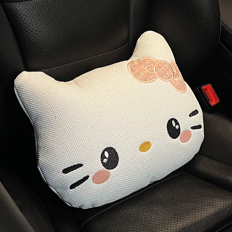 Kətan avtomobil oturacağı yastığı, bütün fəsillər üçün, çəhrayı, nəfəs alan, premium keyfiyyətli nazik avtomobil oturacağı üzlüyü/yastığı.