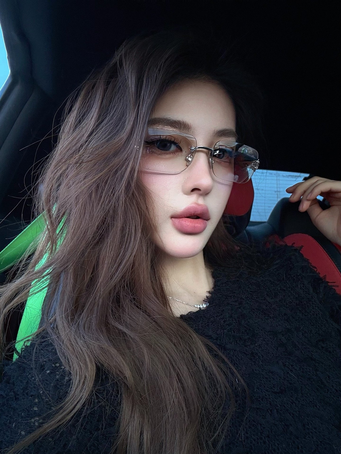 Koreya stili çərçivəsiz jennie eyni üslublu gradient civə günəş eynəyi qadın moda y2k isti qız anti-UV günəş eynəyi
