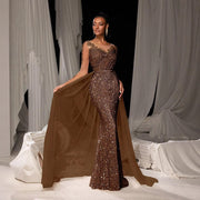 Qadınlar üçün ziyafət geyimi temperament krujevalı axşam geyimi