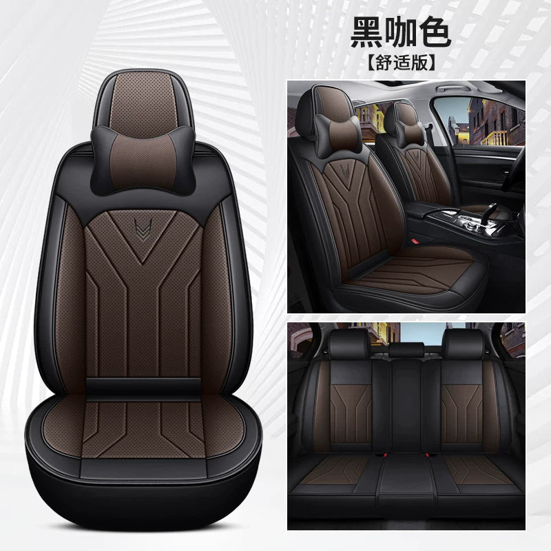Specially designed for fall and winter, all-season car seat cushions, full-coverage, breathable Nappa leather seat covers.