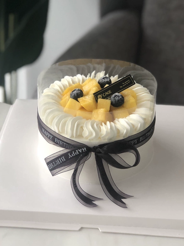 Qalınlaşmış tort kənarı şəffaf sərt kənar yumşaq halqa 10/8sm enində bişmiş ad günü partlayan köpük halqası bəzəyi