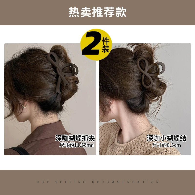 Qadın Saç Qısqacı 2025 Yeni Yüksək Uclu Buzlu Köpəkbalığı Qısqacı Başın Arxasındakı Qalın Saçlar üçün Əlavə Böyük Ölçülü Saç Qısqacı