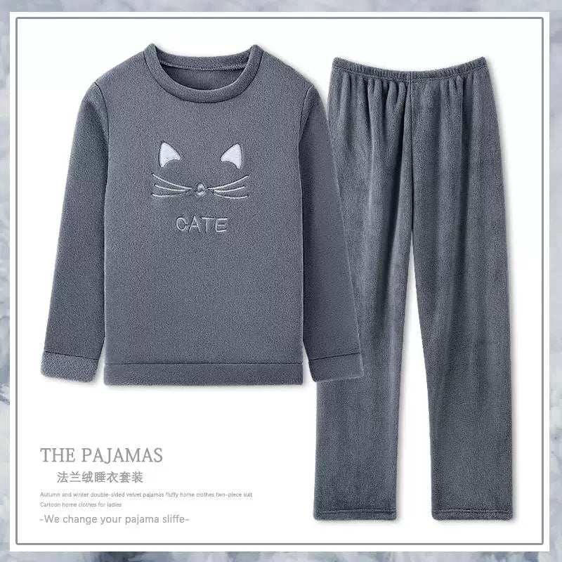 cütlük pijama dəsti qış qadın kişilər pijama ev geyimləri pijama