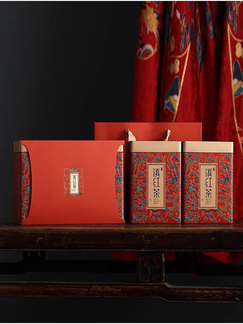 Çay hədiyyə qutusu boş qutu Phoenix tək çoxluq ördək bok Xiangyinghong № 9 qədim ağac qara çay Yunnan qırmızı yaşıl çay yarım pişik/bir pişik