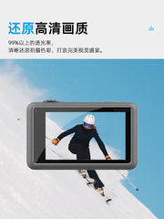 DJI Action5 Pro/4/3 hərəkət kamerası temperli film aksesuarları üçün uyğundur sinə kəməri kürək çantası klipi saxlama çantası selfi çubuğu ştativ avtomobil sorma fincanı açıq havada sürmə motosikleti üçün braket