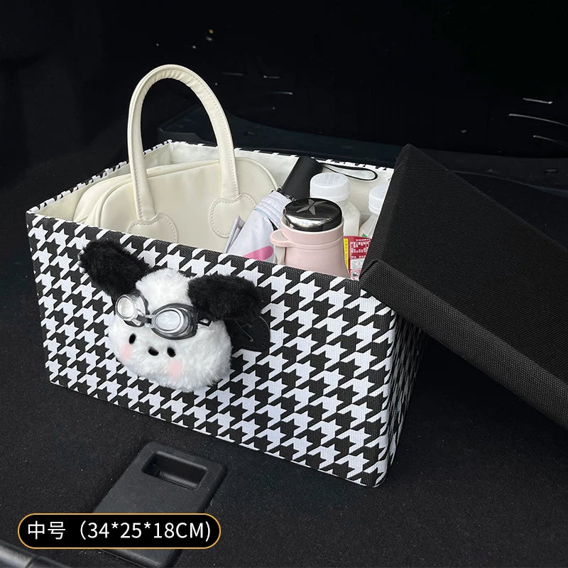 Avtomobil baqajı saxlama qutusu, qadınlar üçün çoxfunksiyalı və yüksək səviyyəli saxlama qutusu, avtomobil saxlama səbətləri üçün vacib bir əşyadır