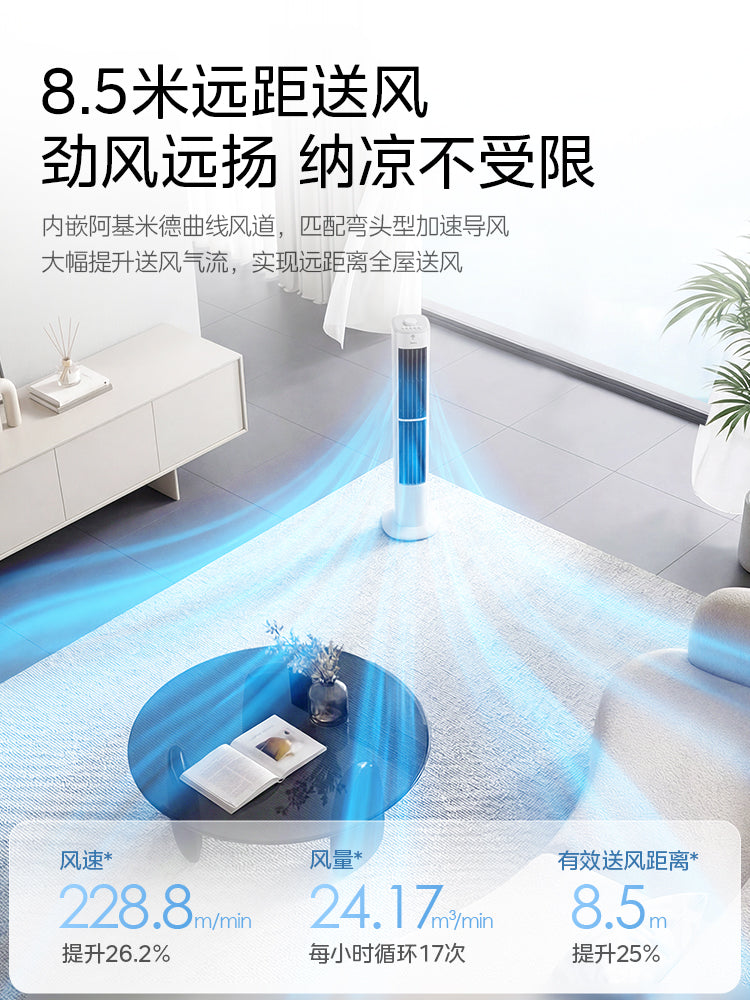 Midea qülləsi fanatı elektrik ventilyatoru qonaq otağı yataq otağı məişət bıçaqsız şaquli fan işıqlı səs qülləsi döşəmə fanatı 2026 yeni model