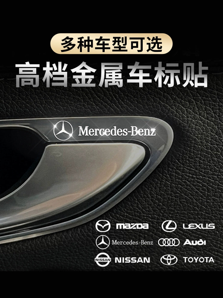 Metal Avtomobil Etiketləri 3D Üçölçülü Etiketlər Avtomobil Loqosu Mərkəzi İdarəetmə Pəncərəsi Avtomobil Daxili Dizayn Modifikasiyası Qəşəng Yaradıcı Dekorativ Etiketlər Neytral