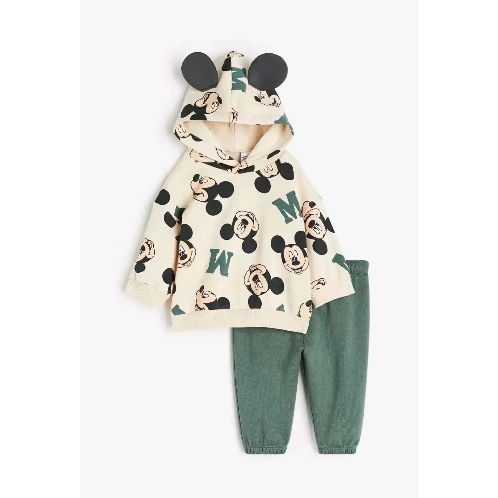 Uşaq kapşonlu dəst Uşaq geyimləri Körpə oğlanlar üçün geyim Mickey