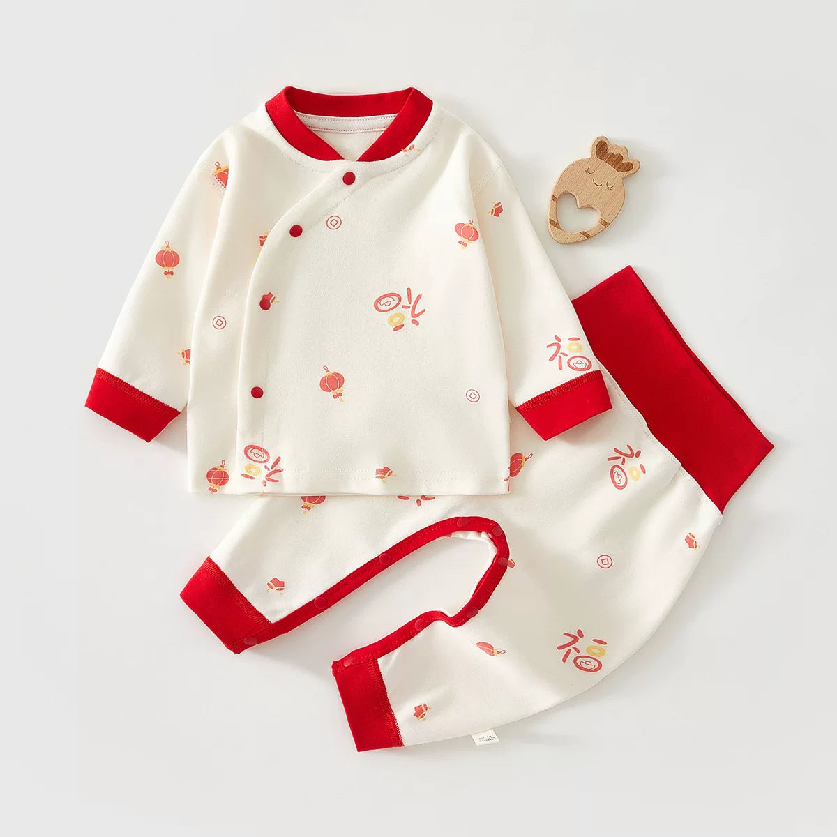 Körpə və yeniyetmələr üçün erkən payız geyimləri, oğlan və qızlar üçün A sinif təmiz pambıqdan yüksək belli pijamalar dəsti