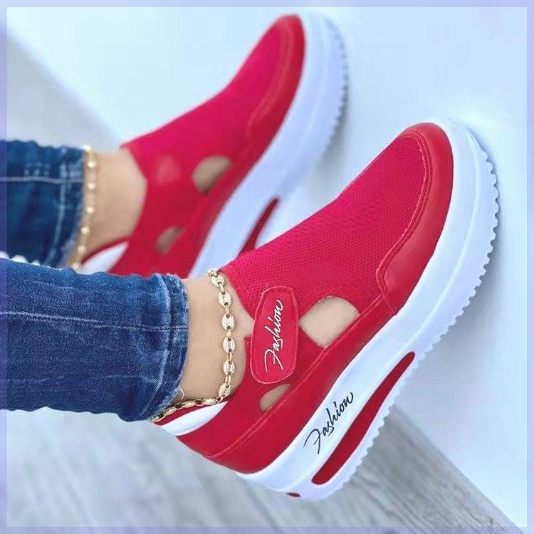 2022 Qadın Ayaqqabı Böyük Ölçülü Gündəlik Tək Yastı Fly Knit Br