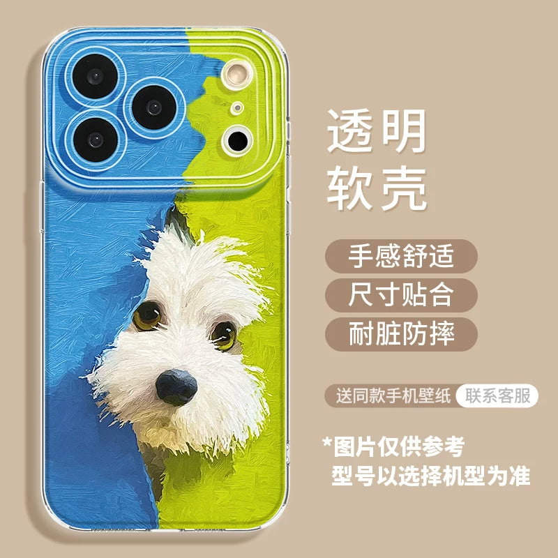 Uston Apple 17 mobil telefon qutusu üçün uyğundur iphone17pormax yeni 17pro təmtəraqlı puppy 13 seriyası 14 silikon 15 yüksək səviyyəli lanyard ilə 12 hər şey daxil 15pro super gözəl görünüşlü 16 dəst