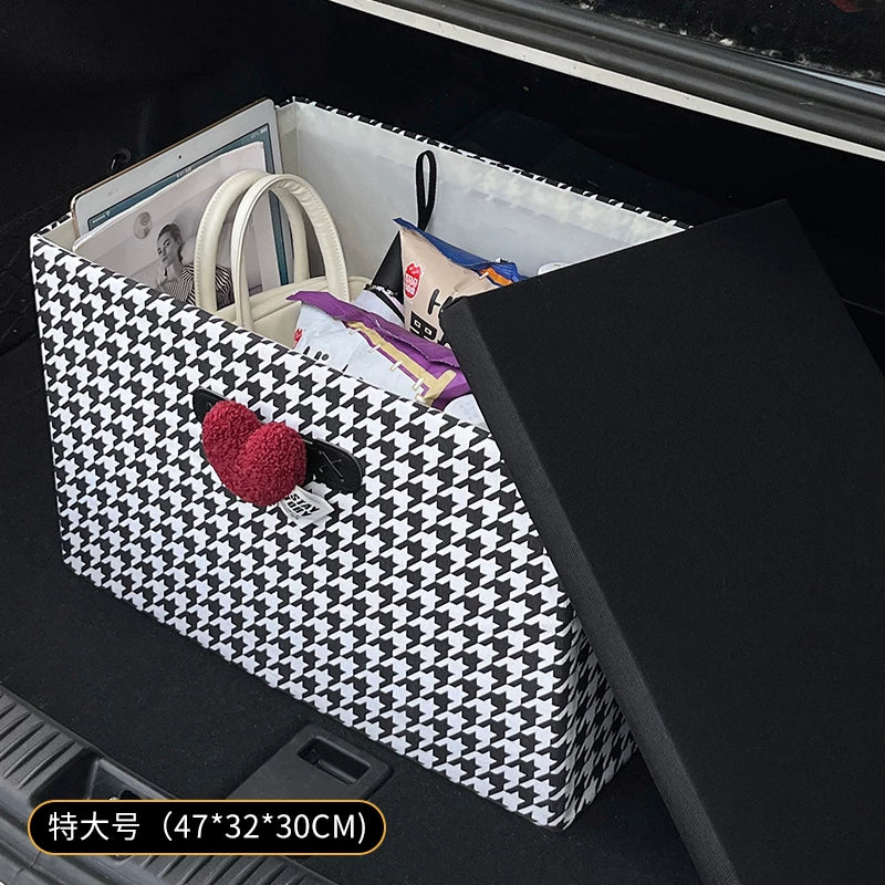 Avtomobil baqajı saxlama qutusu, qadınlar üçün çoxfunksiyalı və yüksək səviyyəli saxlama qutusu, avtomobil saxlama səbətləri üçün vacib bir əşyadır