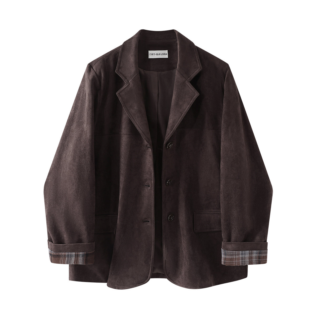 Chorissa Retro Merlin Geyimli Gündəlik Gödəkçə 2026 Yeni Payız və Qış Zamşa Dəri Gödəkçə Qadınlar üçün Kostyum Gödəkçə