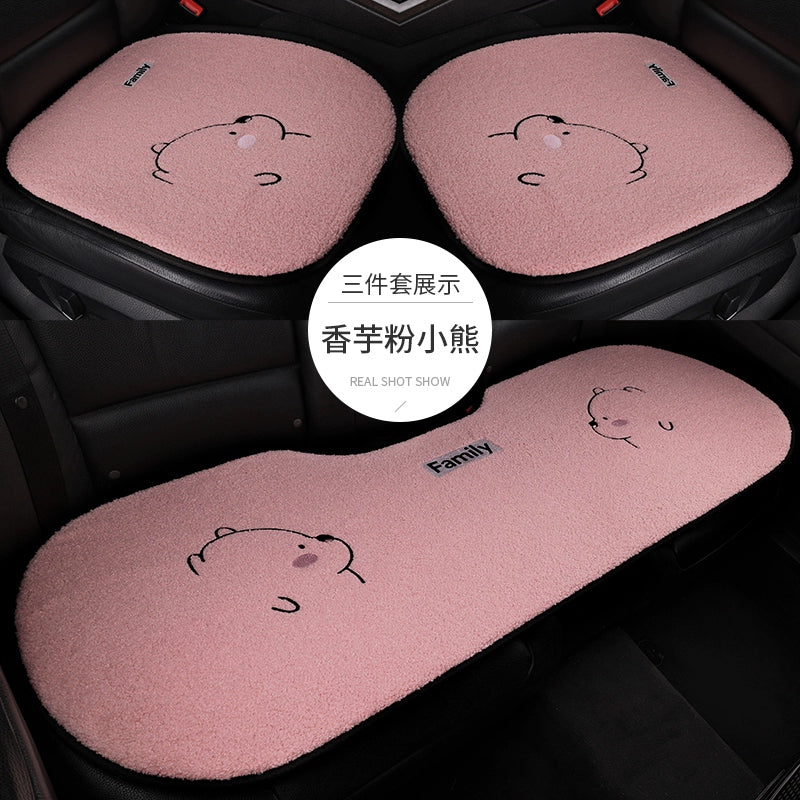 Avtomobil Yastığı Qış Dolması Üç Parçalı Cizgi Filmi Tək Parça Ins İnternet Məşhur Arxa Sıra Qısa Kaşmir Heattech Yəhər örtüyü