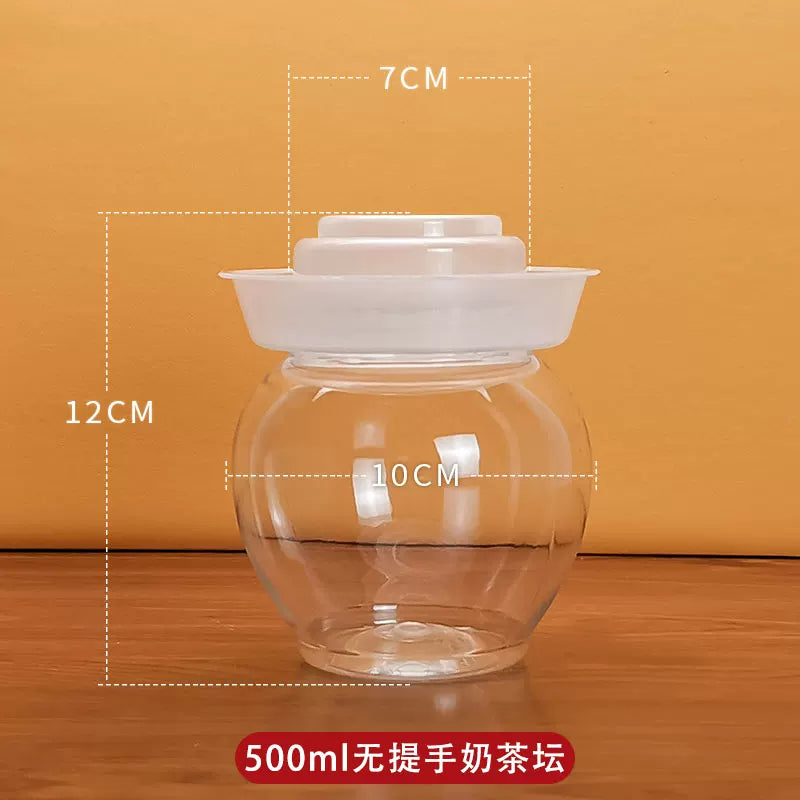 İnternet məşhur südlü çay qabı limonlu çay fincanı banka Xiaohongshu plastik turşu banka mirvari südlü çay dondurma qabı