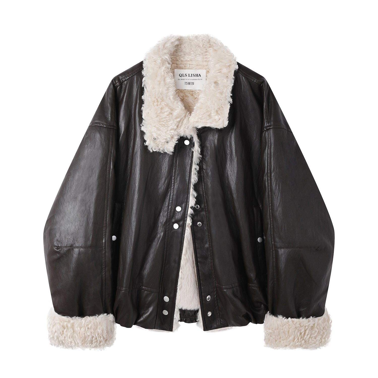 Chorissa Fransız Retro Dəri Qırxma Palto Qadın Payız və Qış Yun Astarlı Qalınlaşdırılmış 2025 Yeni Çoxfunksiyalı Gödəkçə