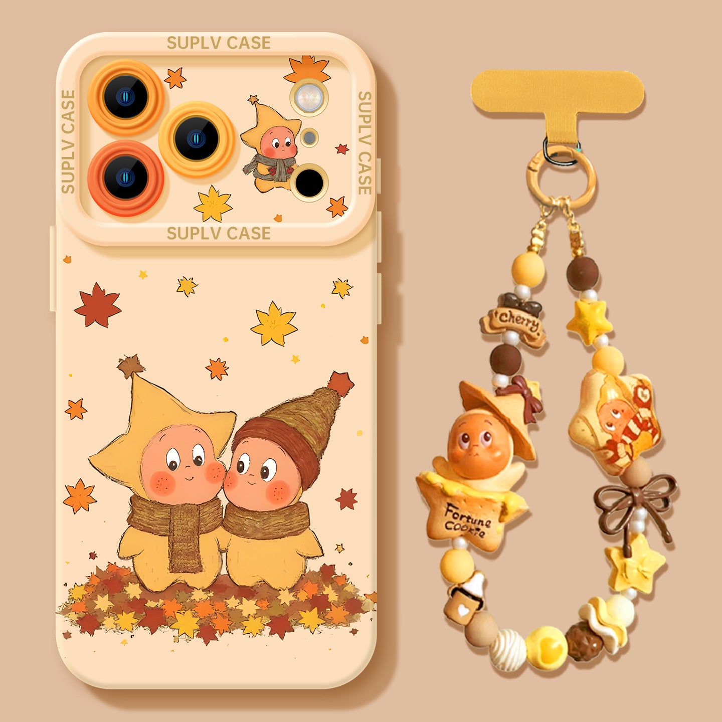 iPhone17 üçün uyğundur mobil telefon qutusu yeni Apple 17promax super yaraşıqlı 16pro silikon 16pm cizgi filmi ulduzu şəxs 14 lanyard 13 lens hər şey daxil 12 yıxılmağa qarşı qoruyucu örtük Qidong