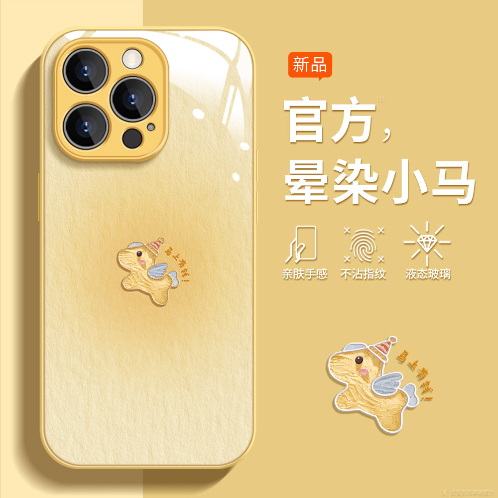 [Sfumato Pony] Apple 17promax mobil telefon qutusu üçün uyğundur yeni iphone16 hər şey daxil 17e düşməyə qarşı 15 şüşə 14 cizgi filmi sevimli 13pro At ili 12 təzə 11 çəhrayı xs dəsti