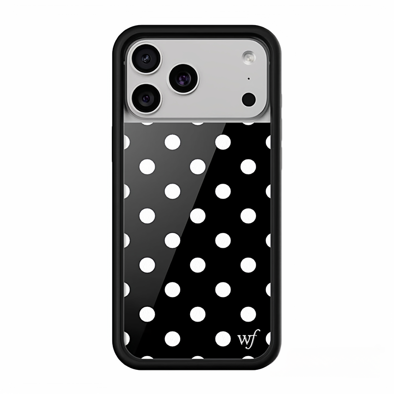 WF birgə qara/ağ/mavi/qırmızı/sarı/çəhrayı/qəhvəyi polka nöqtəli mobil telefon qutusu Apple 17Pro yeni iPhone16/15/14ProMax/Plus Avropa və Amerika 13 anti-düşmə mühafizəsi 12/hava üçün uyğundur