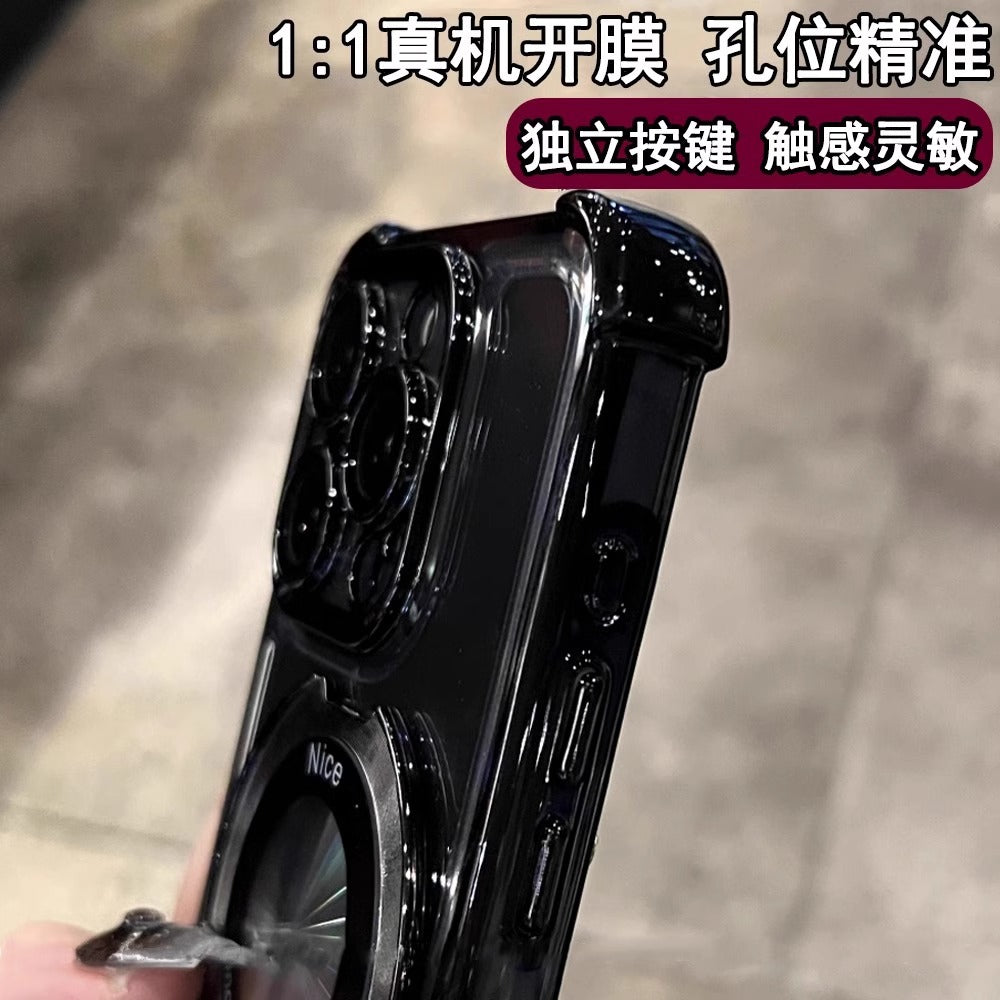 Apple 15promax mobil telefon qutusu üçün uyğun olan maqnit stend ip17 dördbucaqlı hava yastığı iPhone16e lens filmi 14Plus silikon 12 şəffaf yüksək səviyyəli 13pro sadə 11 yıxılmağa qarşı qoruyucu örtük