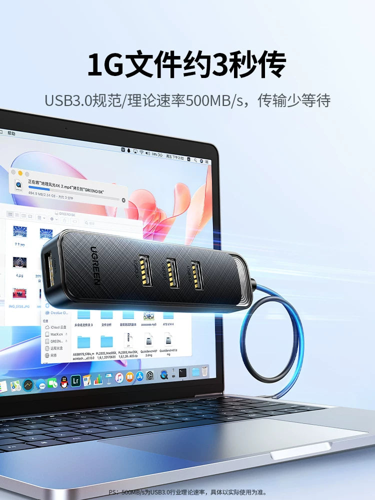 Greenlink USB genişləndirici fiş çox portlu splitter interfeysi konvertasiyası 3.0 masaüstü xarici enerji təchizatı typec genişləndirmə dok mərkəzi uzatma xətti birdən dördə qədər noutbuk planşet telefonu usp