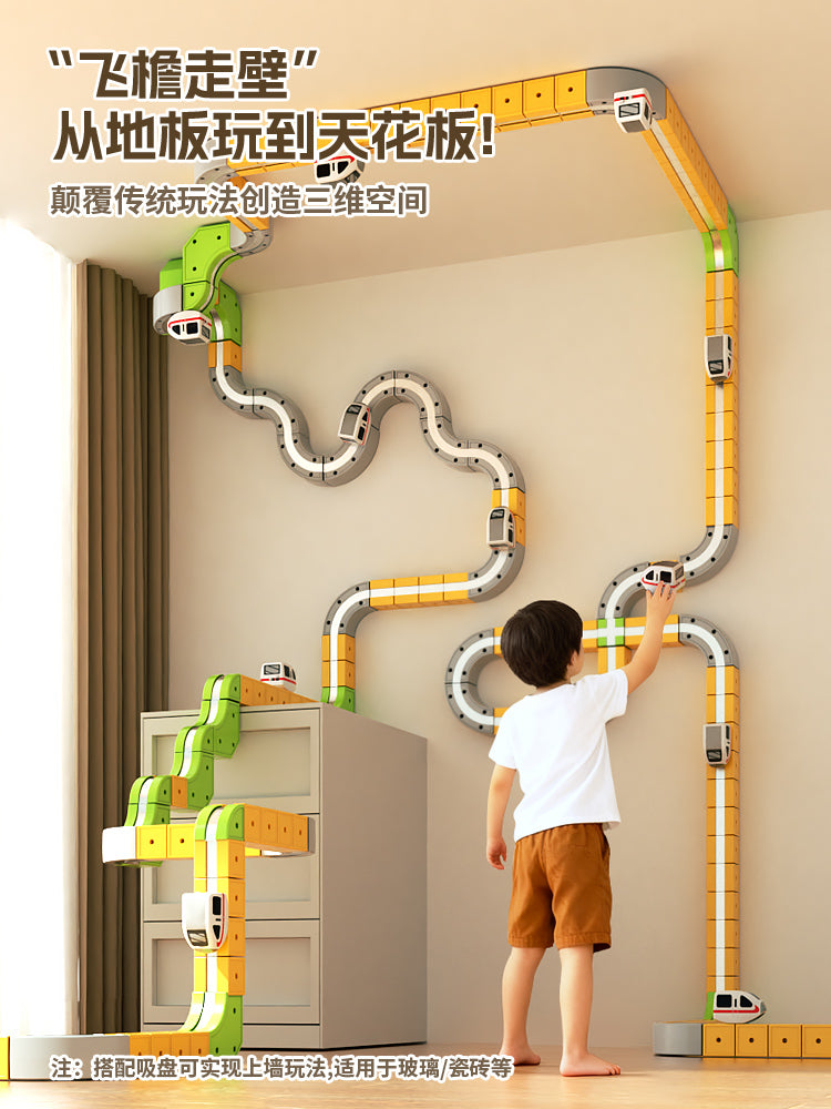 Əyləncəli və Sehrli Maqnit İzli Uşaq Təhsil Yüksək Sürətli Qatar Oyuncağı Oğlanlar və Qızlar üçün DIY Tikinti Blokları Hədiyyə 3