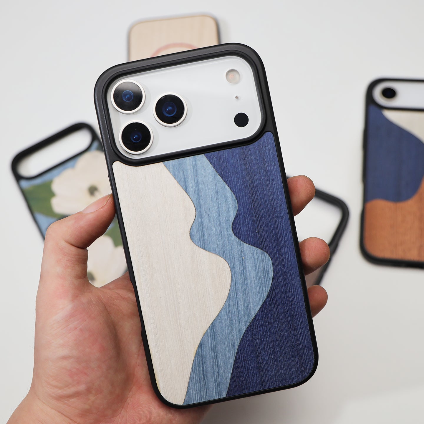 Handmade mosaic phone case made of solid wood imported from Italy, Magsafe magnetic BOARD for Apple 17, Samsung S25, Ultra full cover, iPhone 15 Pro Max, niche minimalist drop-resistant protective case.