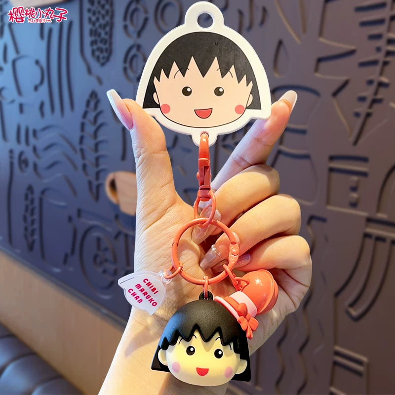 2025 Yeni Orijinal Chibi Maruko-chan Avtomobil Açar Zəncirləri, Sırt Çantası Kulonu, Kukla Oyuncağı, Hədiyyə Açar Zəncirləri
