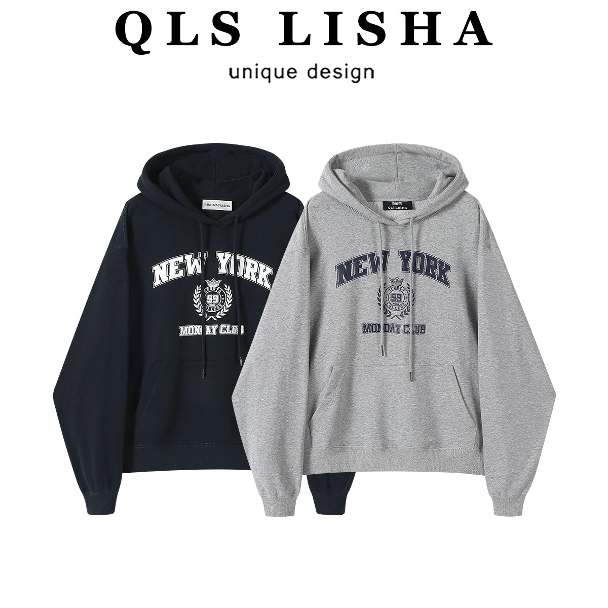 Cholisa Boz Amerika üslubunda başlıqlı, flis astarlı qalın sviter, Super şık, yeni yaz/payız/qış 2026 top/xarici geyim