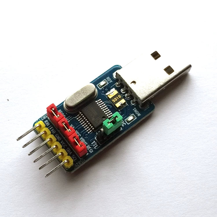YS-CH341T modulu USB-dən I2C-yə IIC USB-dən UART-dan TTL-yə USB-dən serial porta ikili gərginlik