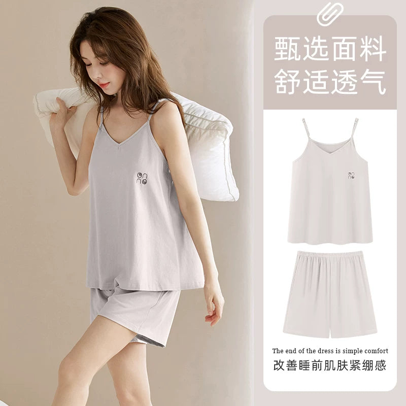 Urban Beauty Buz İpək Pijama Kişi Qolsuz Jilet 2026 Yeni Qısaqol Böyük Ölçülü Sərin Ev Geyimi Kostyum Yay
