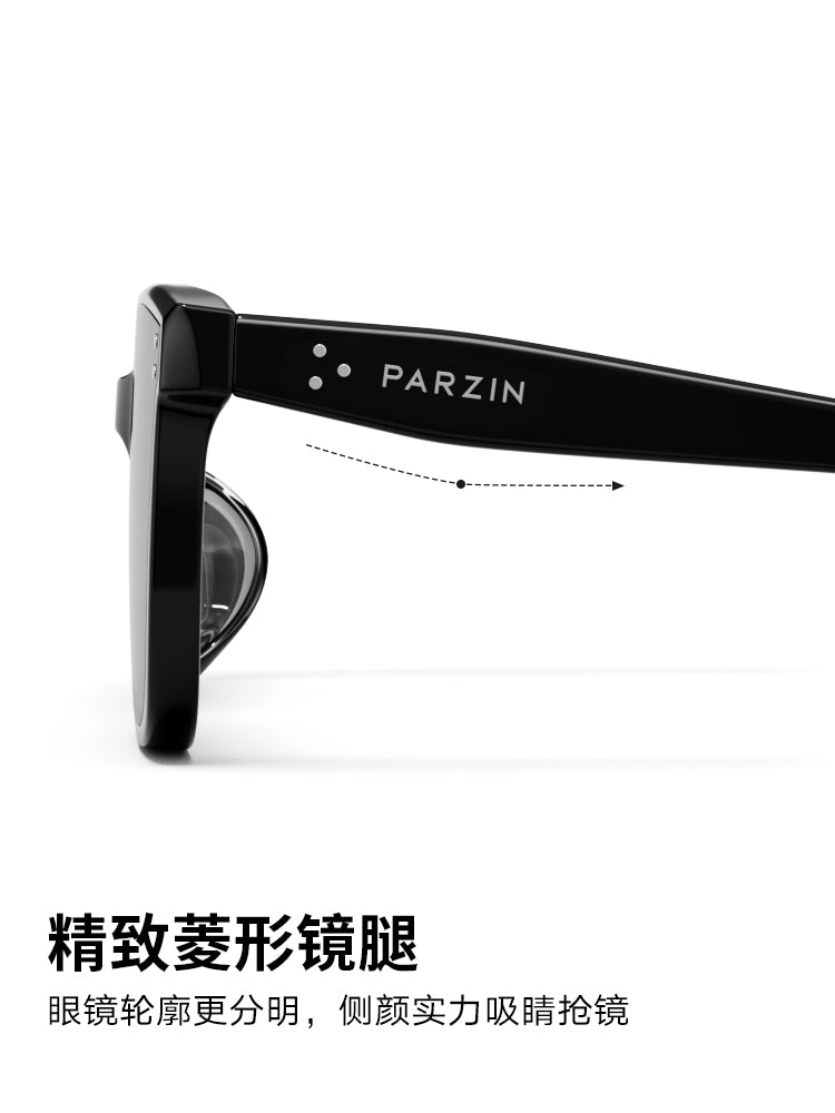 Parson və Fan Chengcheng eyni üslubda kişilər üçün qara super gün eynəkləri qadınlar üçün klassik kvadrat çərçivəli anti-UV boşqablı gün eynəkləri PZ7816
