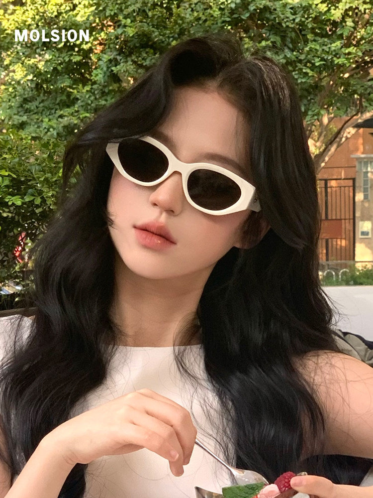 Mosen retro tısbağa qabığı rəngli yüksək səviyyəli polarizasiyalı anti-UV dar çərçivəli pişik gözü günəş eynəyi qadınlar üçün MS3123