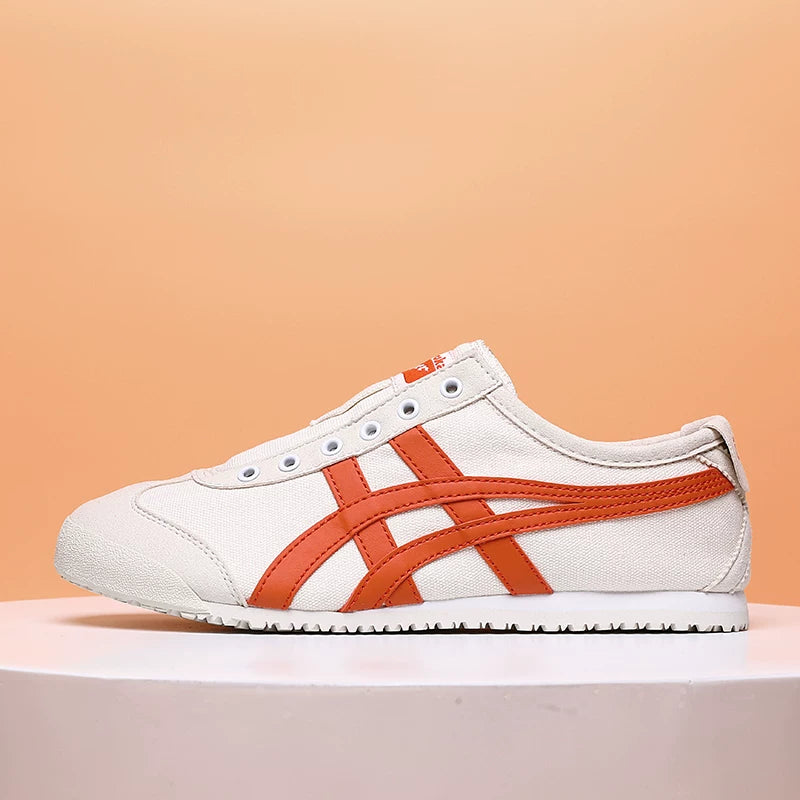 Klassik Kuijia Mexi 66 Tiger Zolaqlı Yapon Stilində Kişilər və Qadınlar üçün Sürüşkən Dəri Ayaqqabılar, Agande Təlim Ayaqqabıları