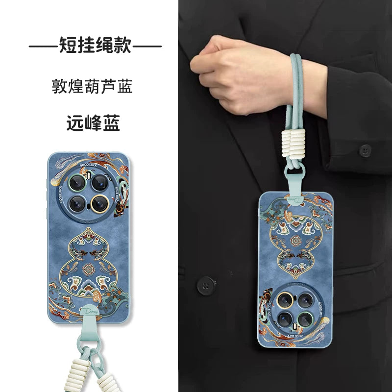 [Crossbody bilək bağı] Huawei mate80 cib telefonu üçün uyğun Dunhuang qabığı mate80pro yeni qadın mate80promax yüksək səviyyəli qayış mate70+ silikon Wenchuang Yadan