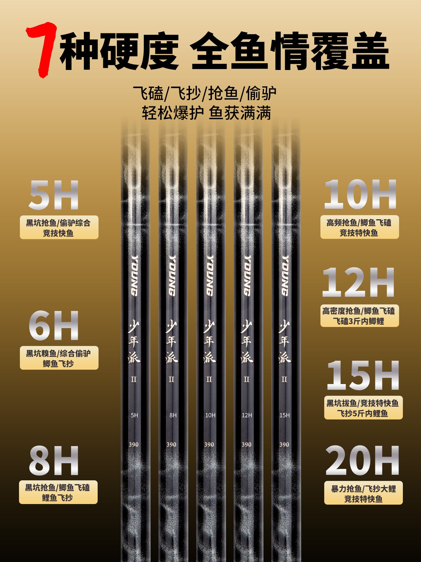 Huanghe Gənclik Məktəbi 2-ci nəsil qara çuxurlu xüsusi balıqçı çubuğu ultra yüngül ultra sərt əl çubuğu 6h8h10h Luo Fei çubuğu uçan döymə çubuğu