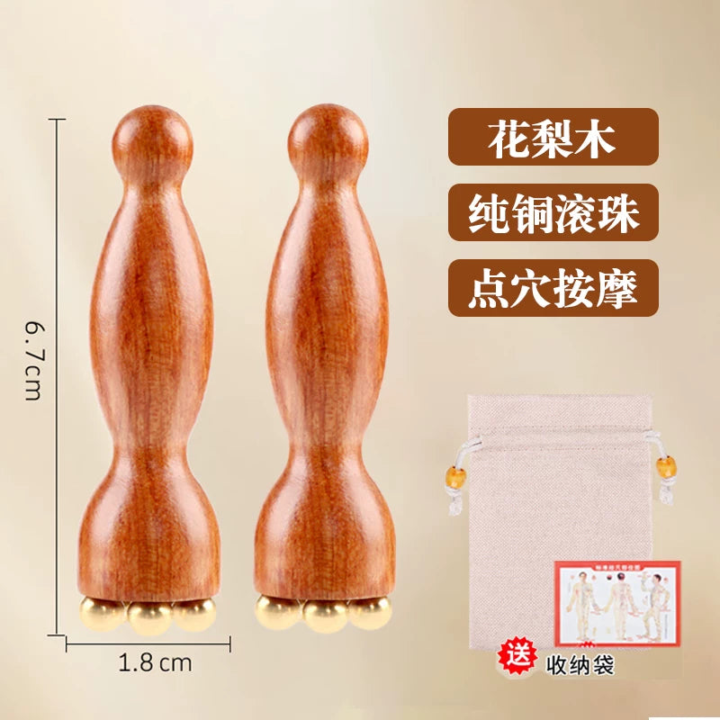 Suzaku üçlü üz masajı kiçik lotus bərk ağac pirinç akupunktur çubuq üz göz tendon çubuq gözəllik aləti