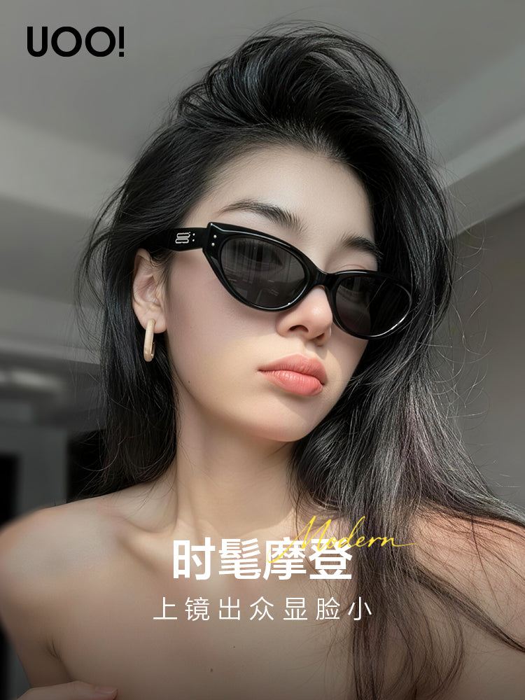 [Bloggerlə eyni stil] rokoko Zhang Ruonanın eyni üslublu pişik gözlü gün eynəyi qadın qütblü gün eynəyi günəşdən qorunma