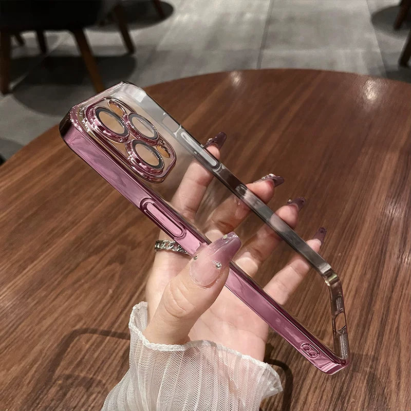 Apple 17Promax mobil telefon qutusu, qabaqcıl 15 ultra nazik 14 şəffaf 16 yeni iPhone 13pro, linza filmi 11 toz keçirməyən şəbəkə Plus elektrokaplama qutusu 12Pro qadınlar və kişilər üçün uyğundur.