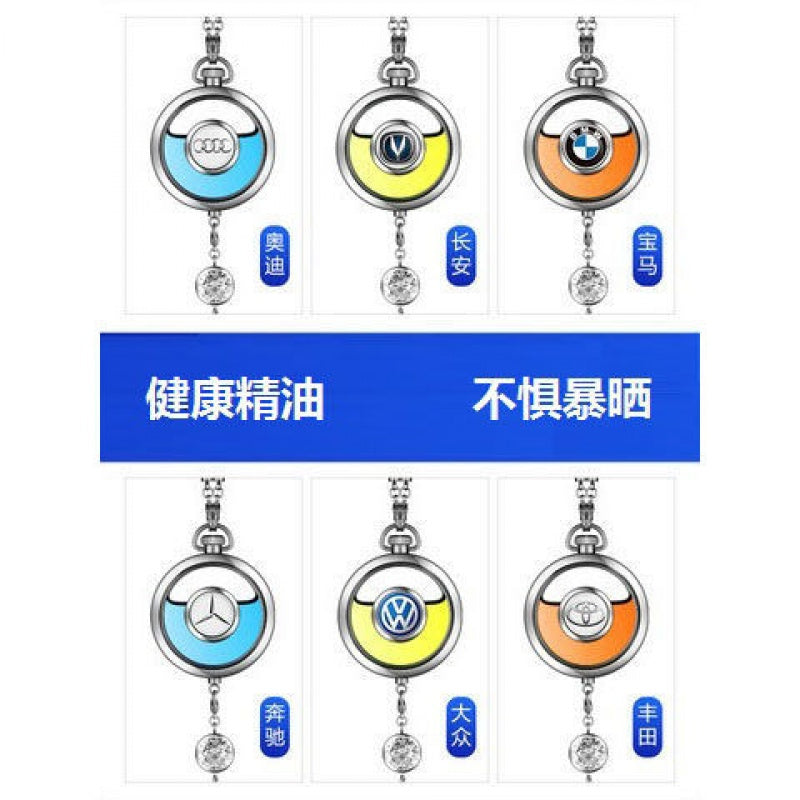 Avtomobil Ətri Avtomobil Asma Metal Qoruyucu Talisman Asma Dekorasiya Yüksək səviyyəli Avtomobil Loqosu Avtomobil Asma Efir Yağı Aromaterapiya Kulonu
